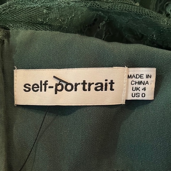 Self-Portrait Gathered Chantilly lace maxi dress UK4/US0 - Picture 5 of 6